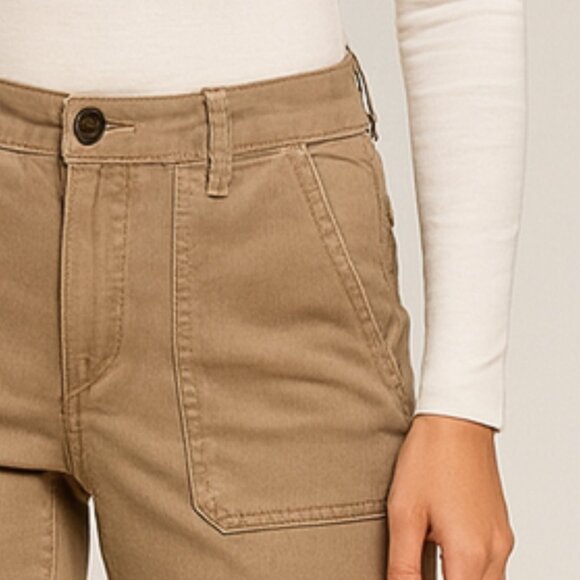 NWOT 1822 Very Soft Olive Green Khaki Denim Stretchy Mid Rise Jeans Pants - Picture 3 of 8